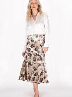 Usha Damen Rock in beige