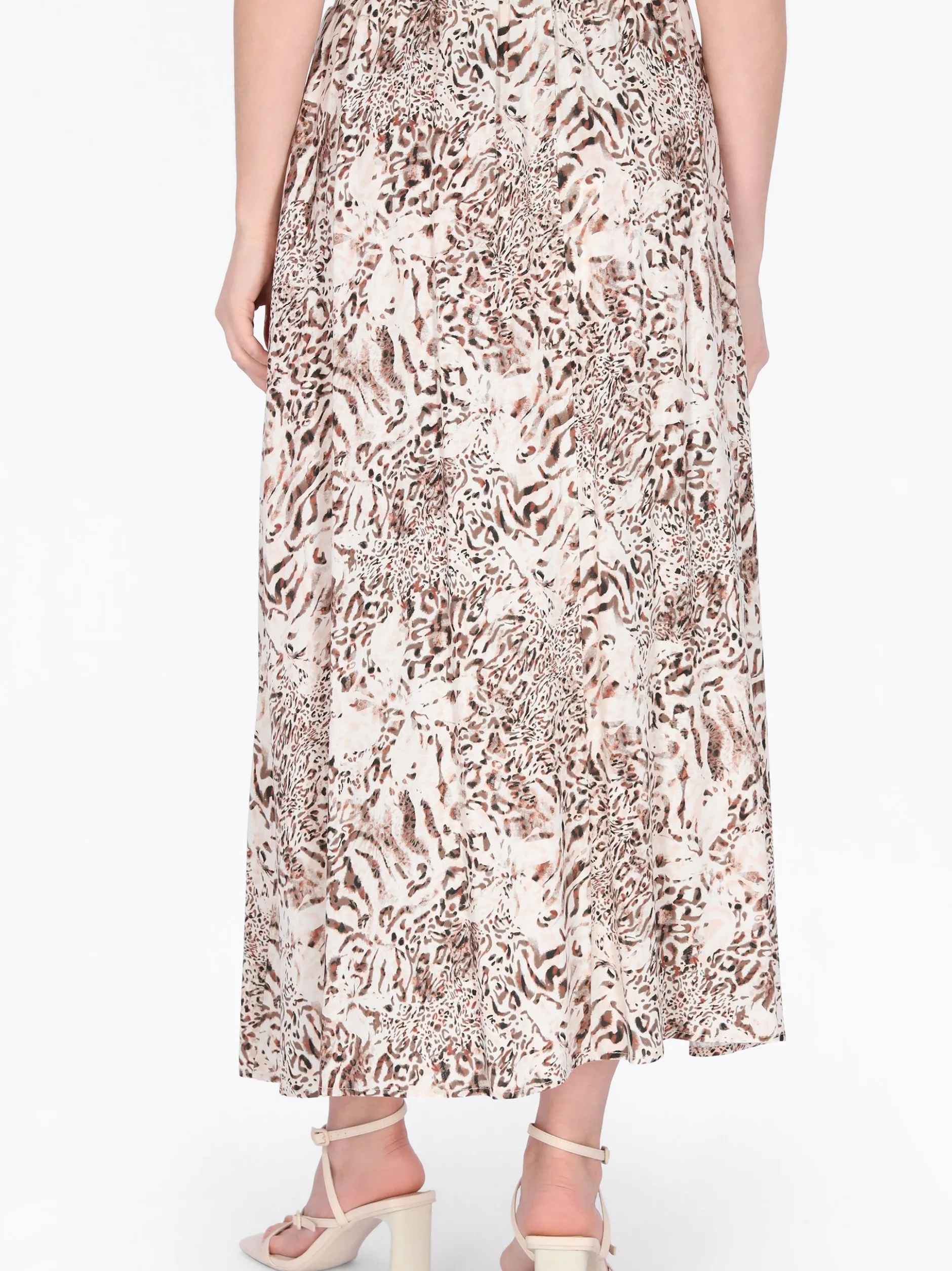Usha Damen Rock in beige weiß