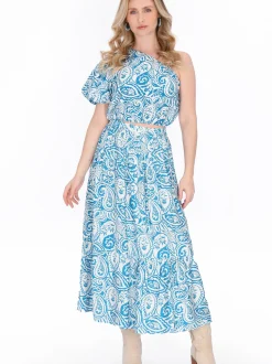 Usha Damen Rock in blau