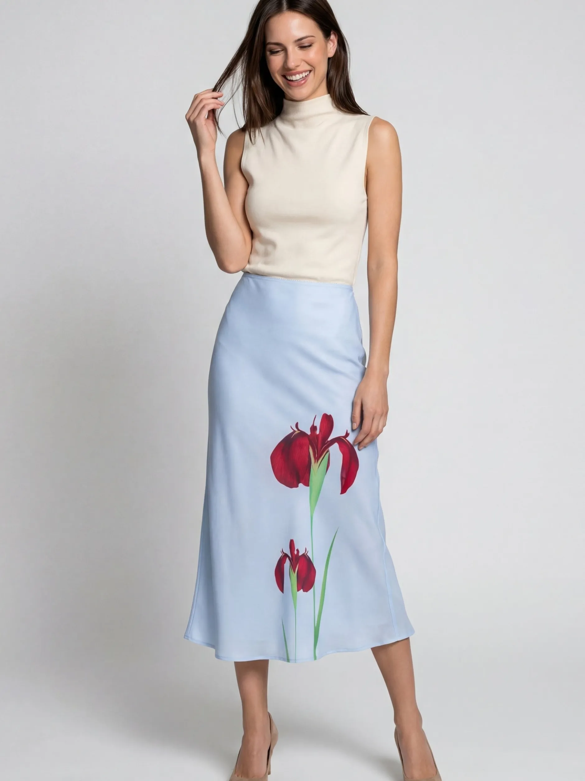 Usha Damen Rock in hellblau