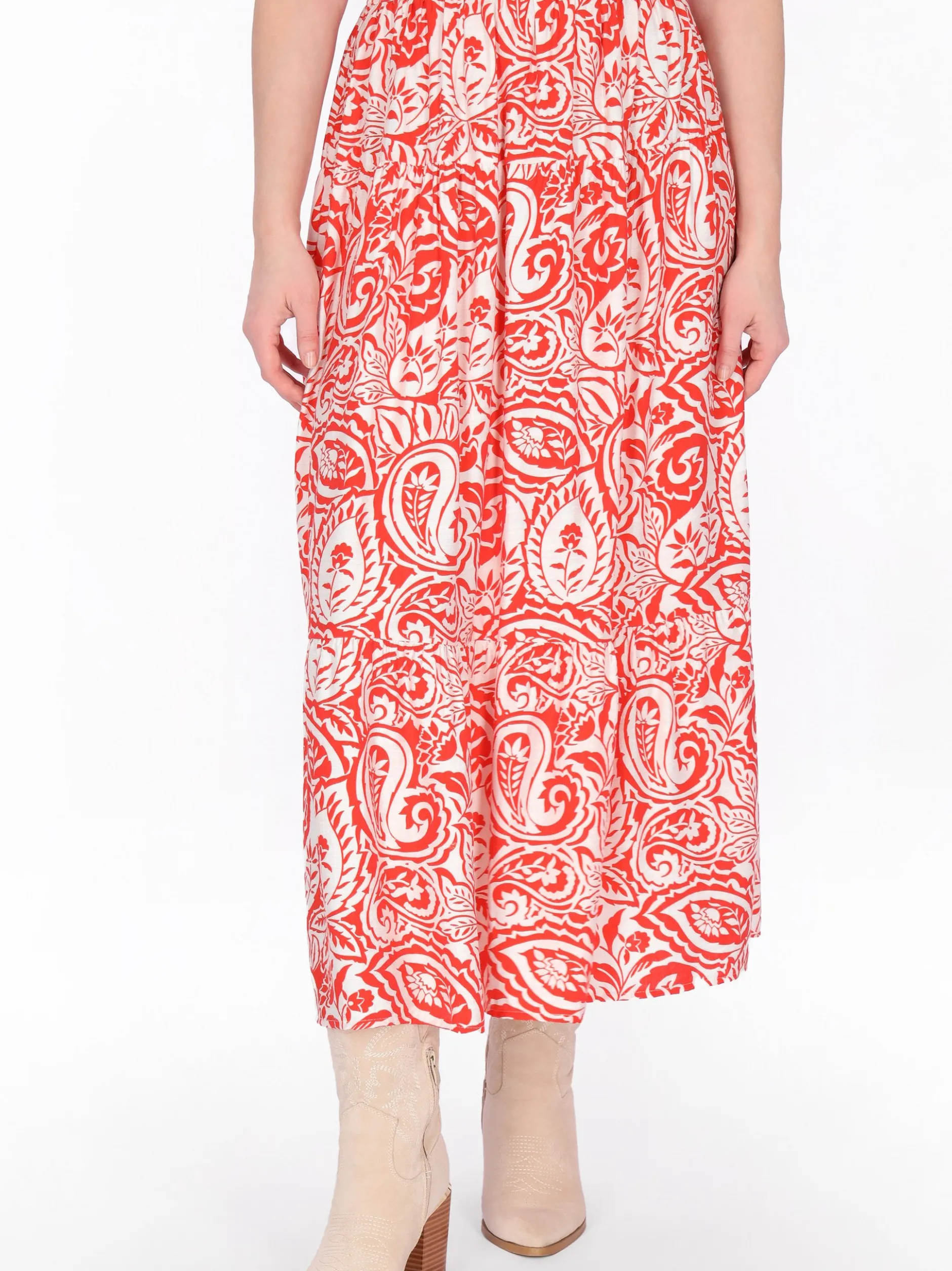 Usha Damen Rock in orange