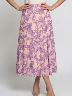 Usha Damen Rock in purple