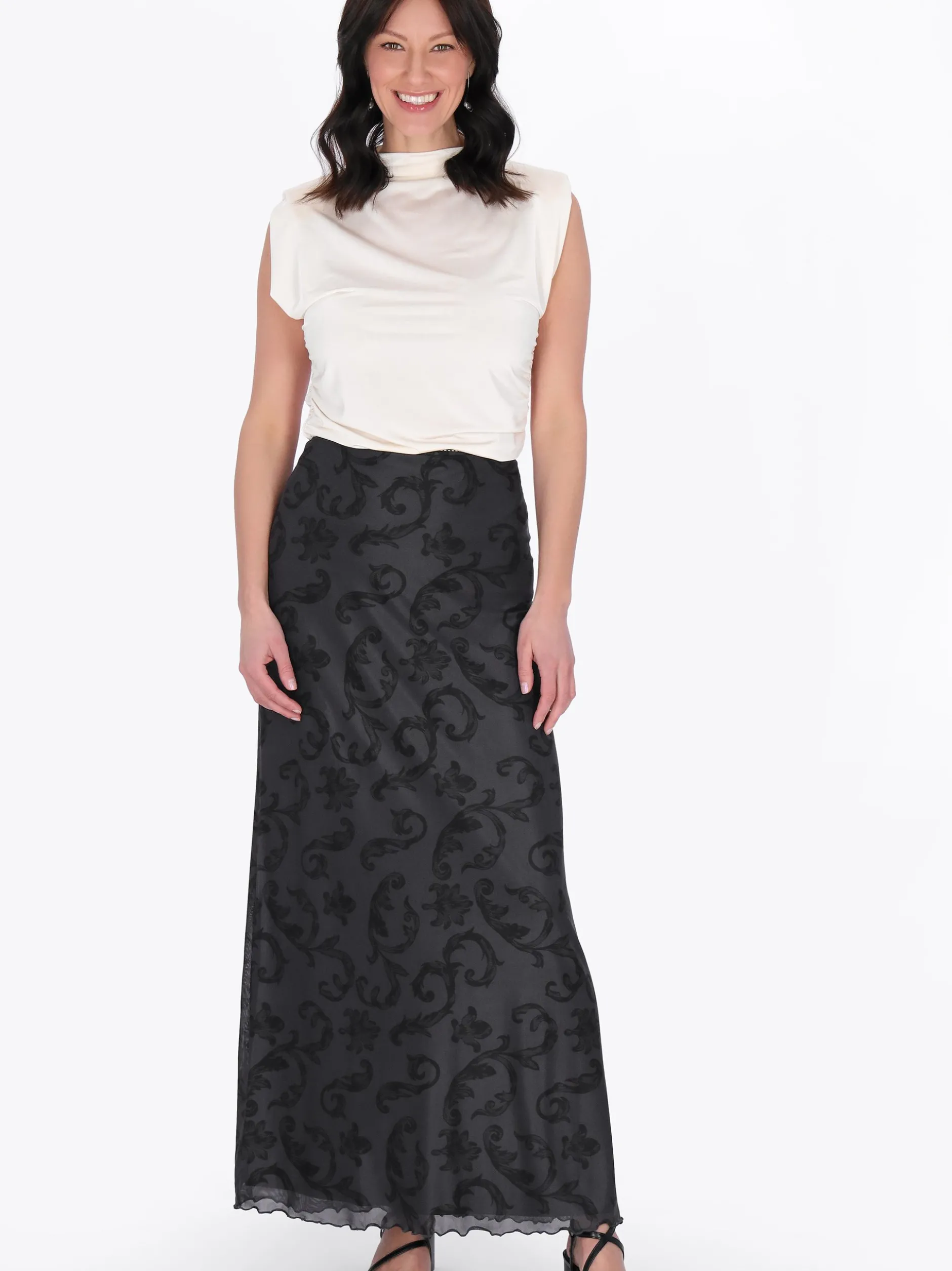 Usha Damen Rock in schwarz