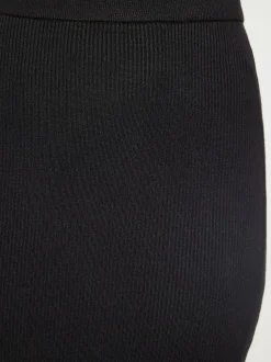 Usha Damen Rock in schwarz - Länge: lang