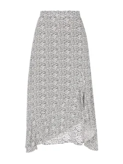 Usha Damen Rock in schwarz weiß