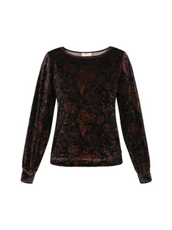Usha Damen Samtshirt in mehrfarbig