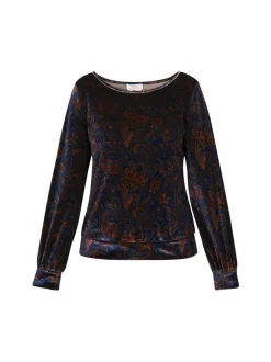 Usha Damen Samtshirt in mehrfarbig