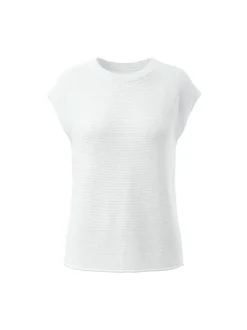 Usha Damen Shirt in weiß - Ausschnitt: Rundhals