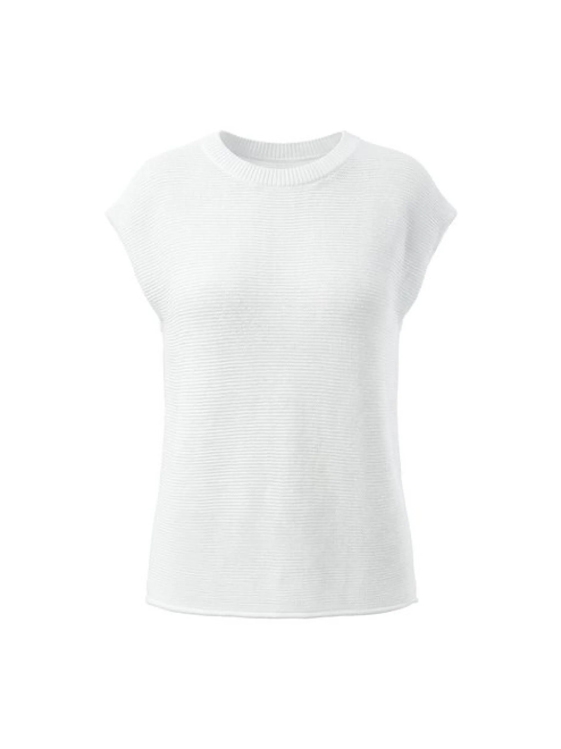 Usha Damen Shirt in weiß - Ausschnitt: Rundhals