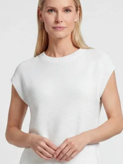 Usha Damen Shirt in weiß - Ausschnitt: Rundhals