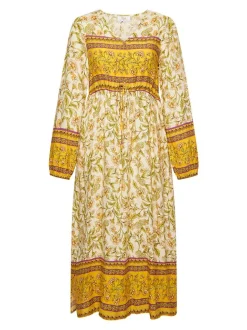 Usha Damen Sommerkleid in mehrfarbig - Länge: mittel