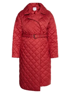 Usha Damen Steppmantel in rot