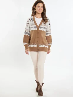 Usha Damen Strickcardigan in beige