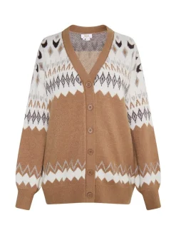 Usha Damen Strickcardigan in beige