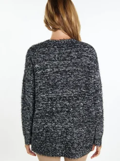 Usha Damen Strickcardigan in schwarz