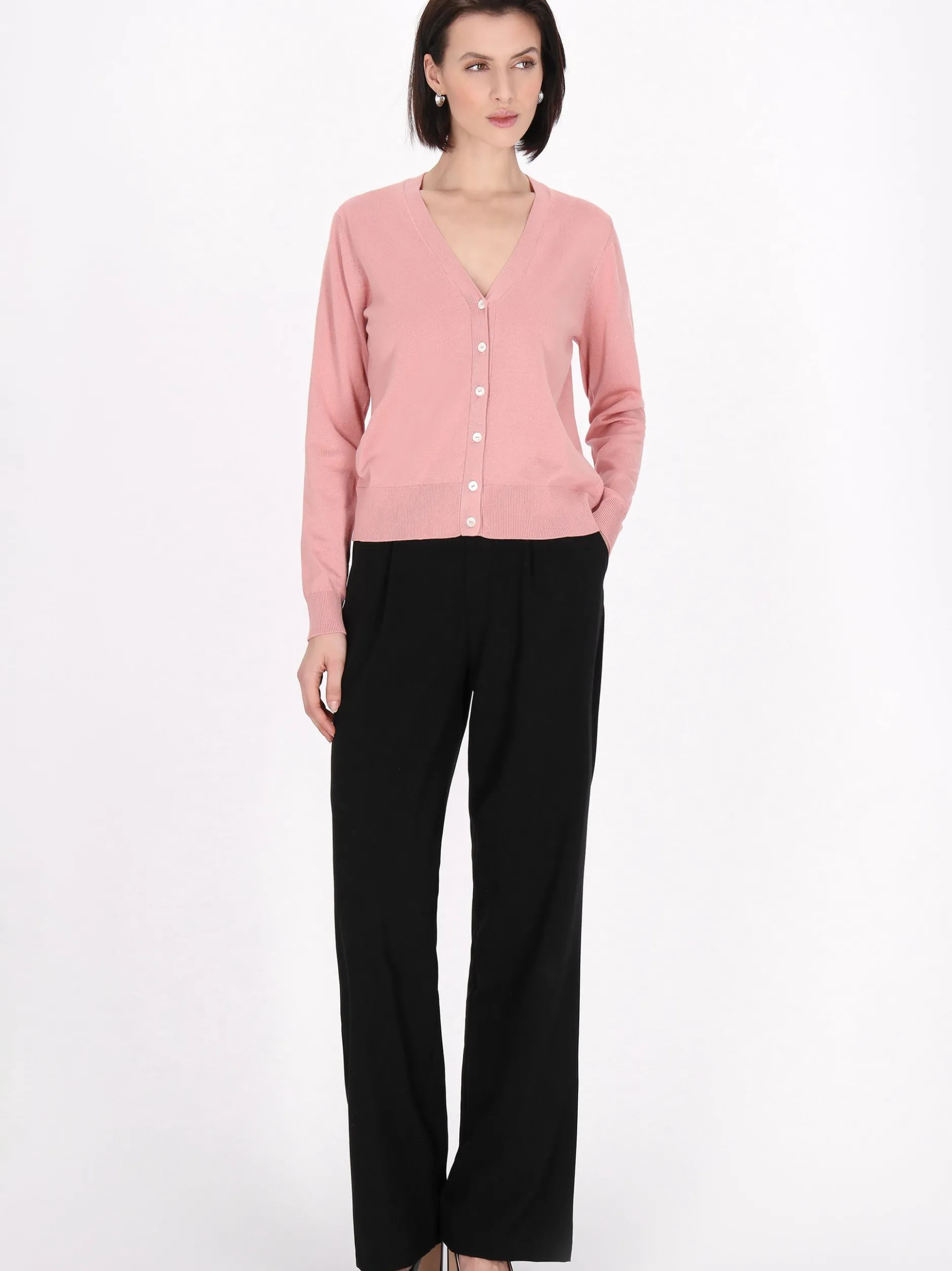 Usha Damen Strickjacke in altrosa