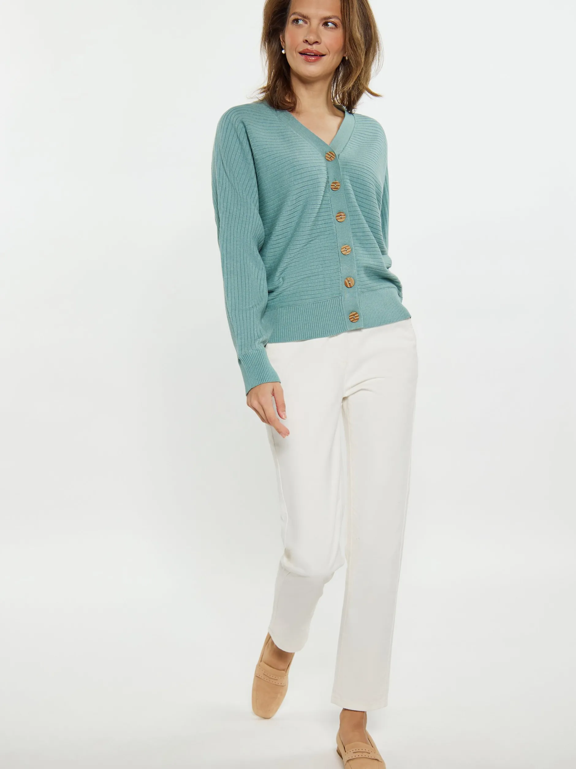 Usha Damen Strickjacke in aqua