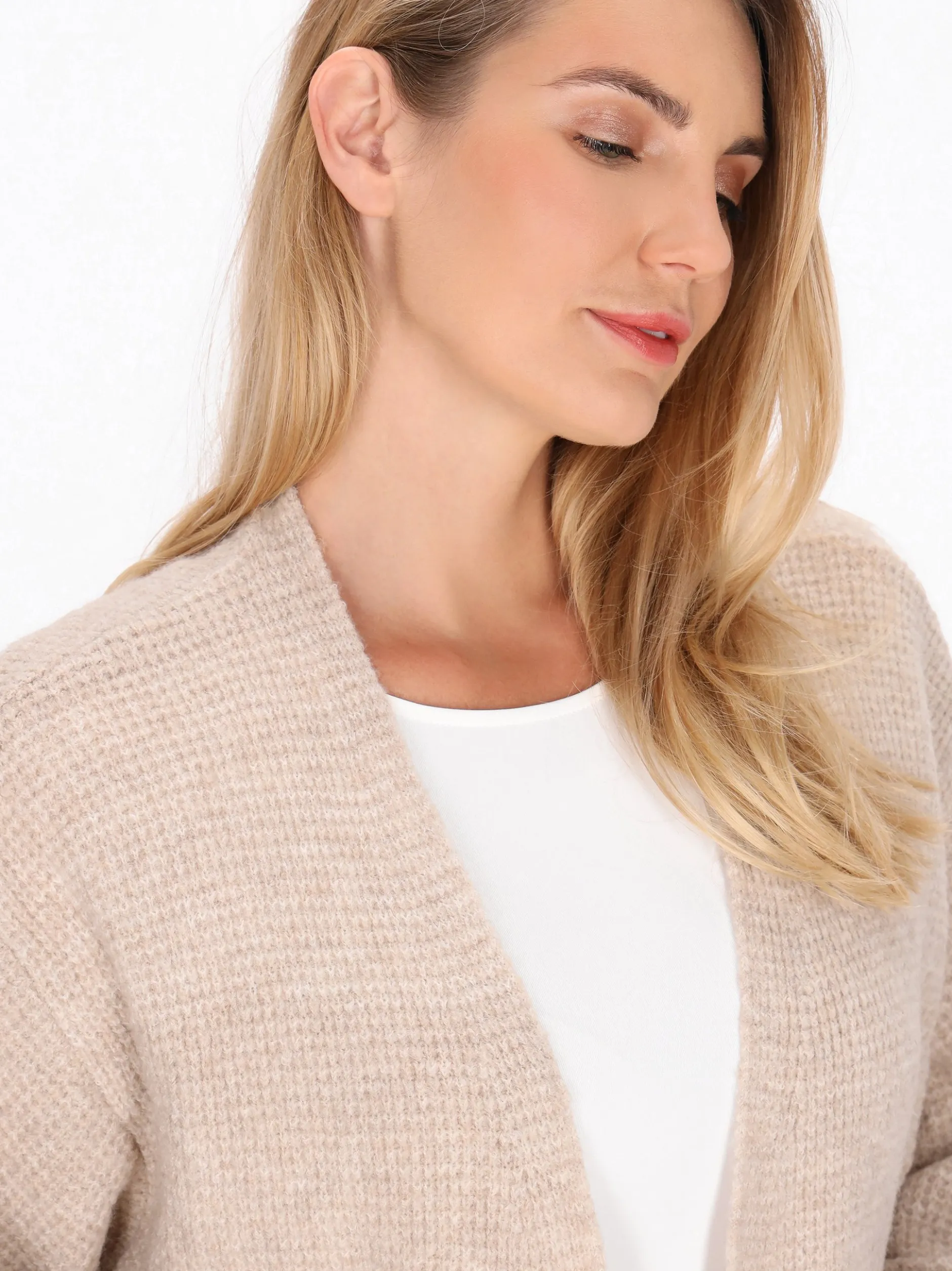 Usha Damen Strickjacke in beige