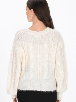 Usha Damen Strickjacke in beige
