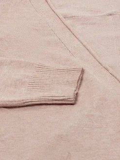 Usha Damen Strickjacke in beige - Ausschnitt: Rundhals