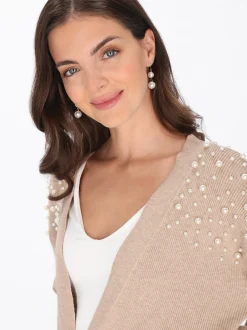 Usha Damen Strickjacke in beige