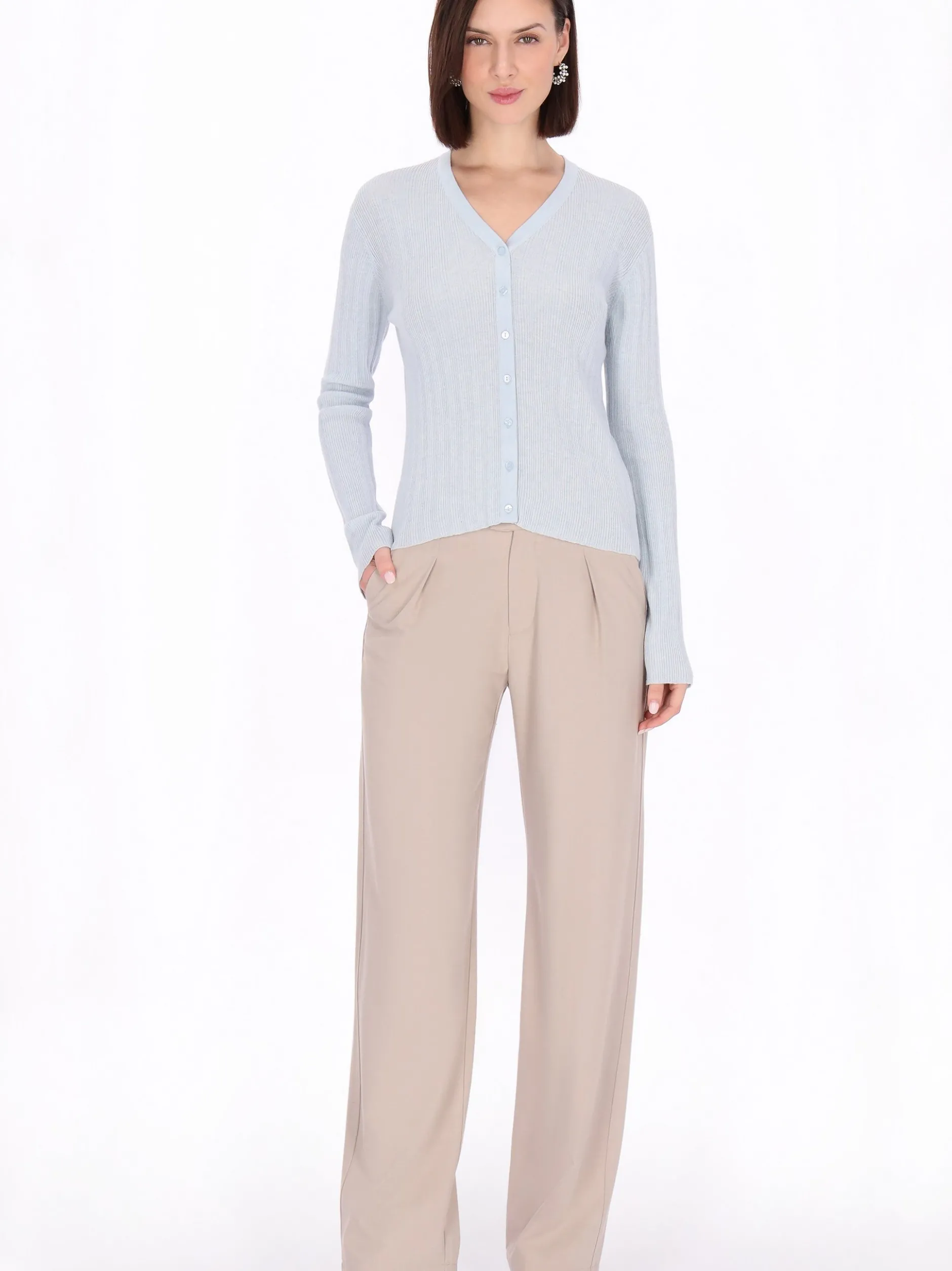 Usha Damen Strickjacke in blau