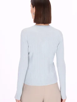 Usha Damen Strickjacke in blau
