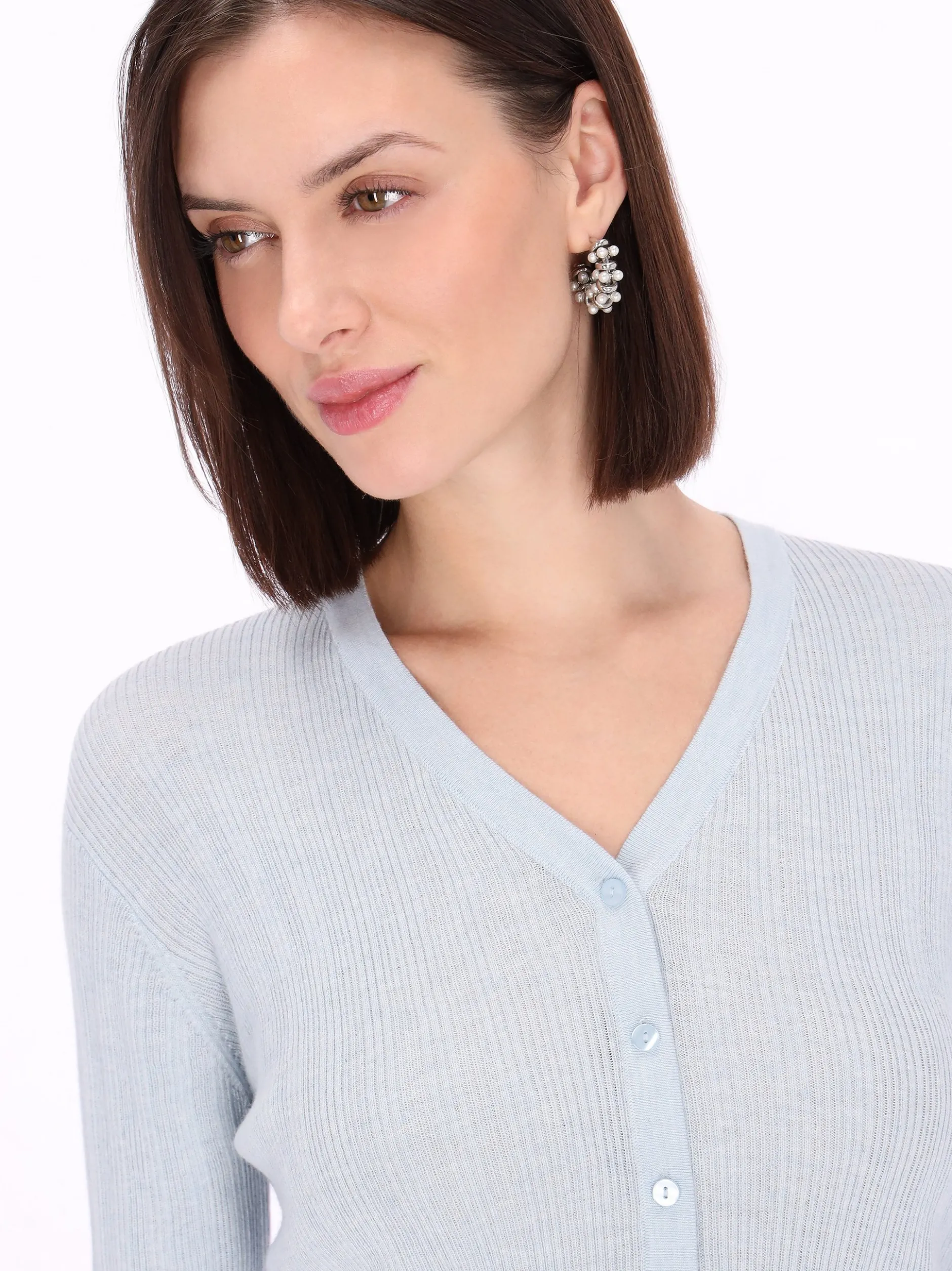 Usha Damen Strickjacke in blau