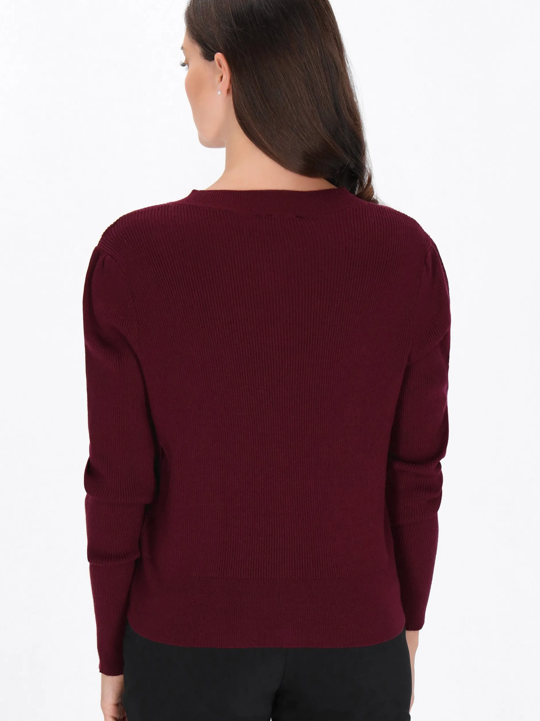 Usha Damen Strickjacke in bordeaux