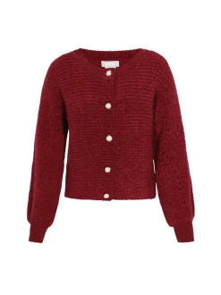 Usha Damen Strickjacke in bordeaux