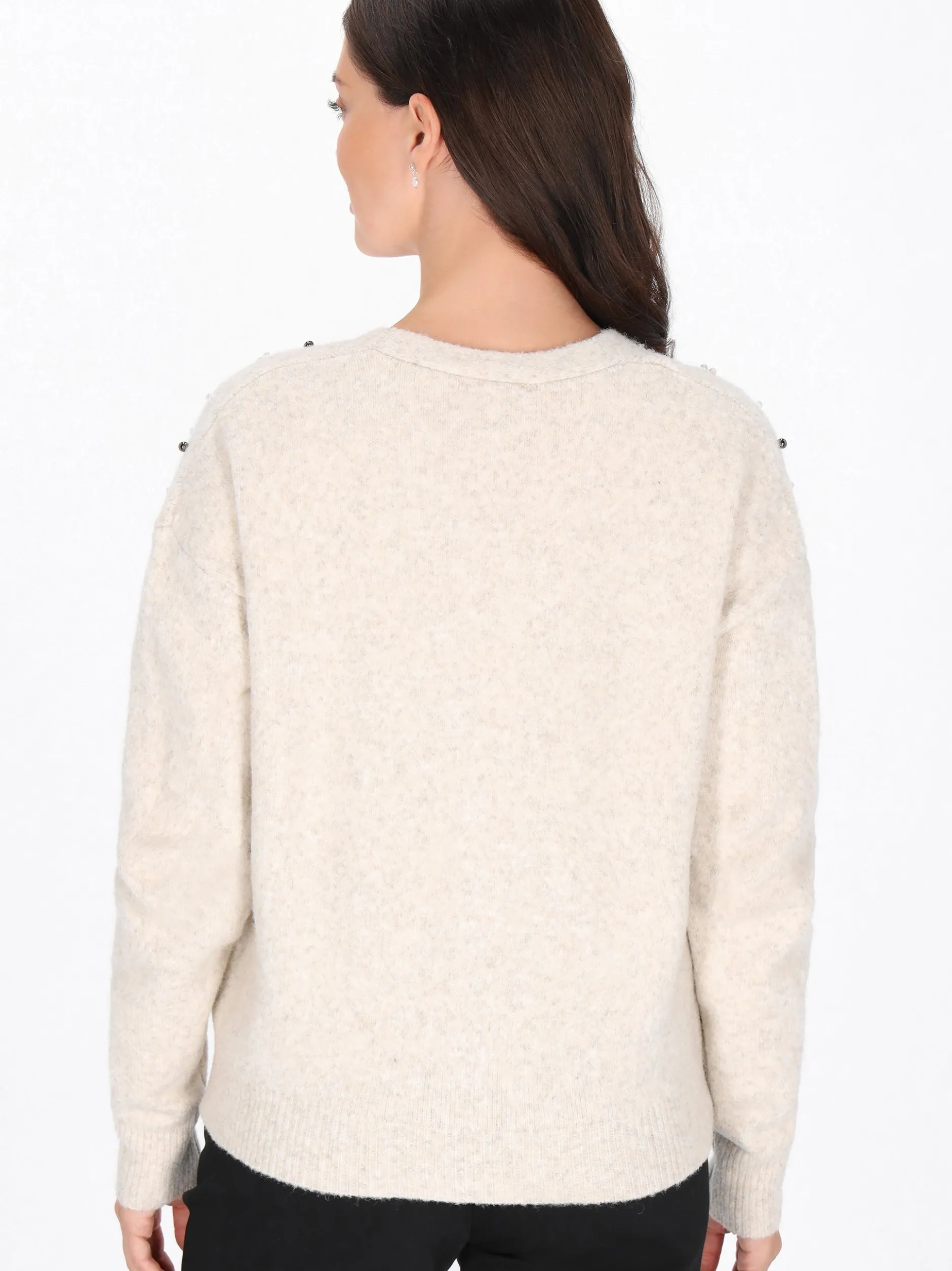Usha Damen Strickjacke in ecru