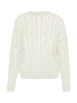 Usha Damen Strickjacke in ecru