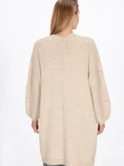 Usha Damen Strickjacke in ecru