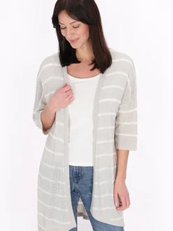 Usha Damen Strickjacke in grau