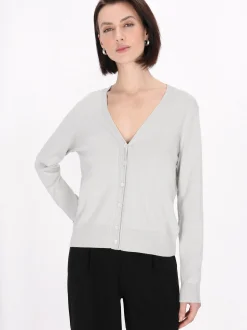 Usha Damen Strickjacke in grau