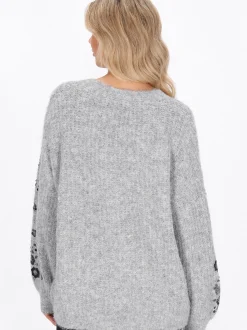 Usha Damen Strickjacke in grau
