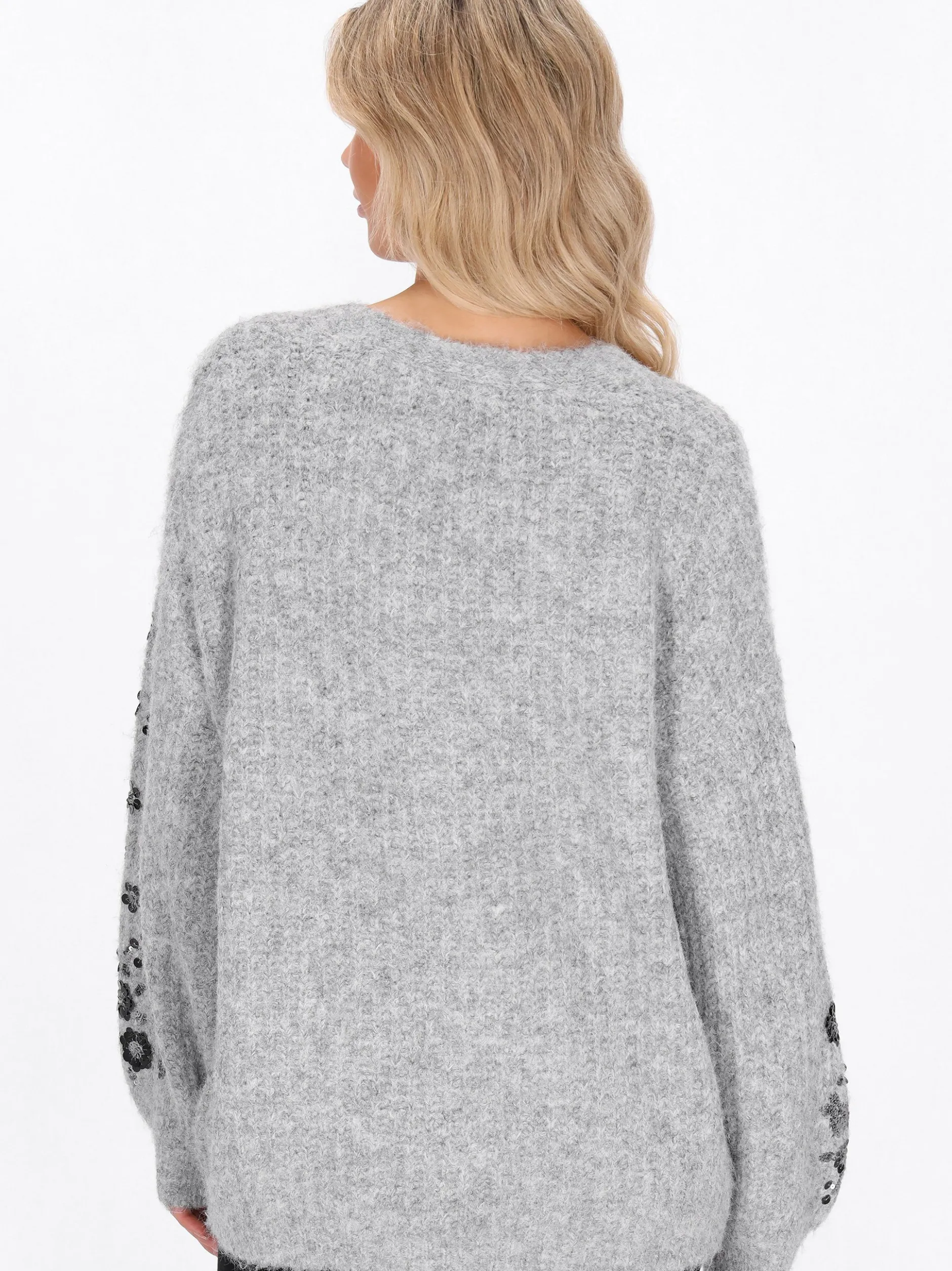 Usha Damen Strickjacke in grau