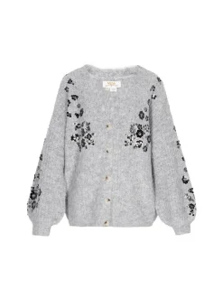 Usha Damen Strickjacke in grau