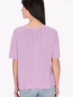 Usha Damen Strickjacke in lila