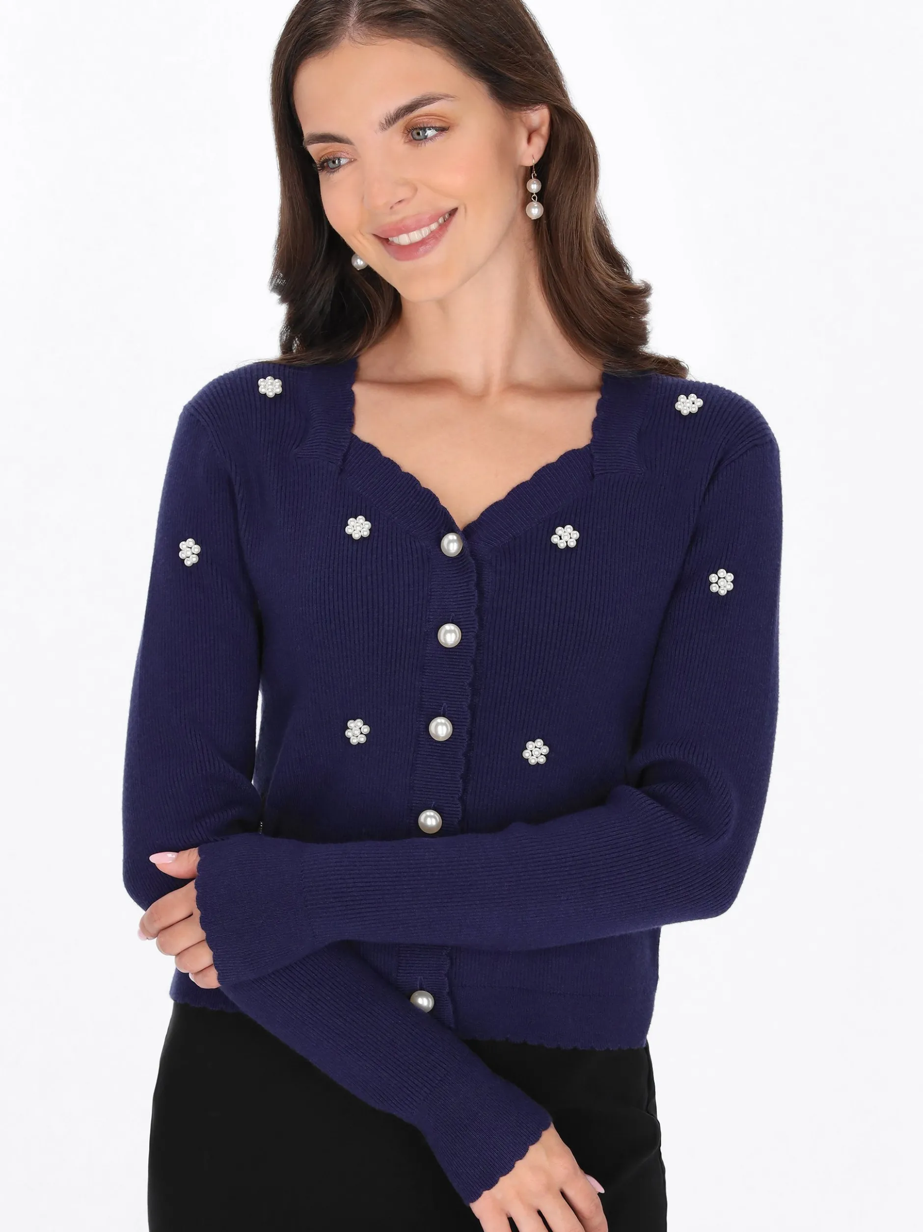 Usha Damen Strickjacke in marine