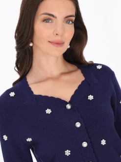 Usha Damen Strickjacke in marine