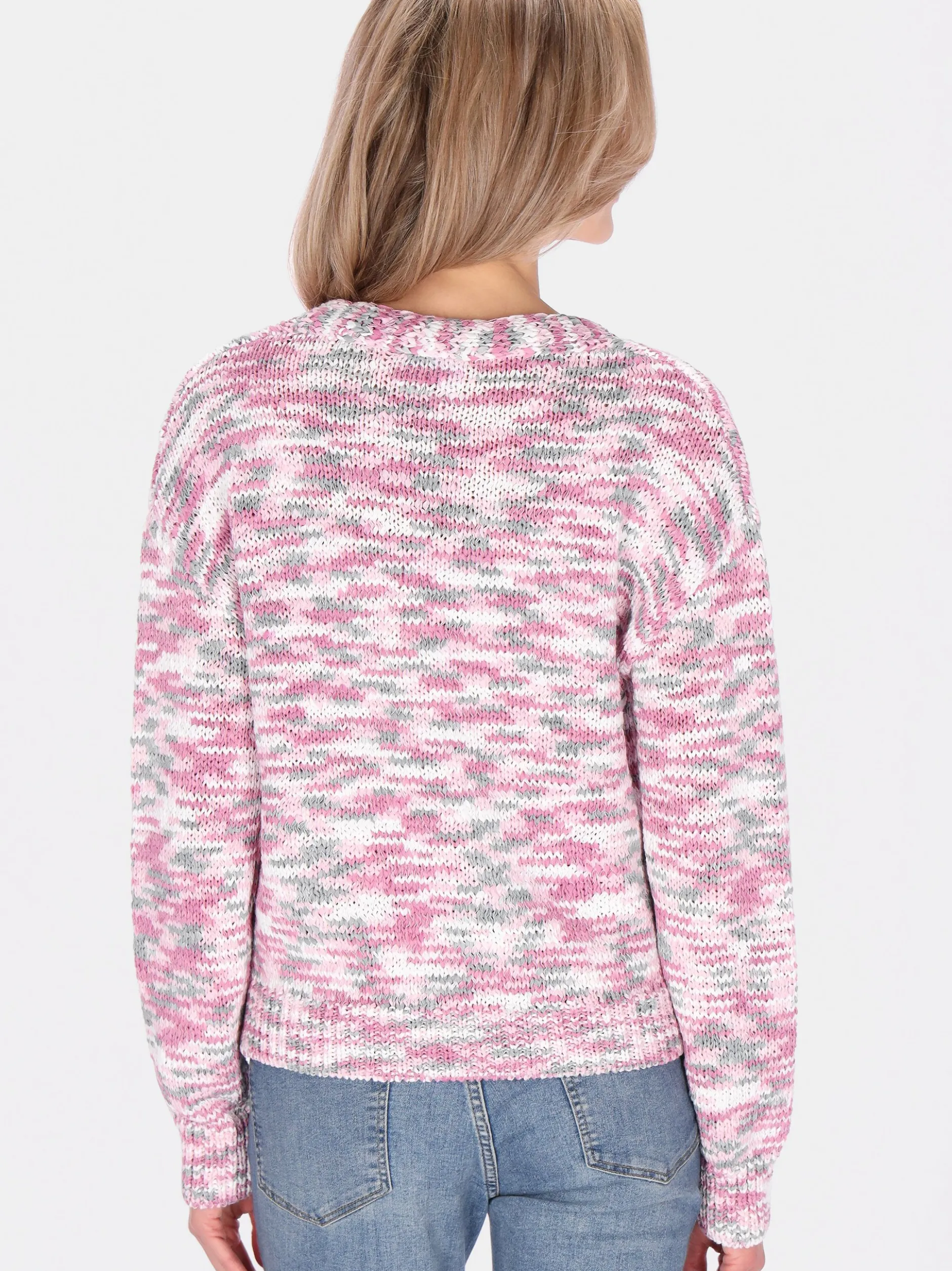 Usha Damen Strickjacke in mehrfarbig