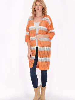 Usha Damen Strickjacke in mehrfarbig