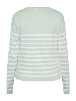 Usha Damen Strickjacke in mint - Ausschnitt: Rundhals