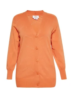Usha Damen Strickjacke in orange