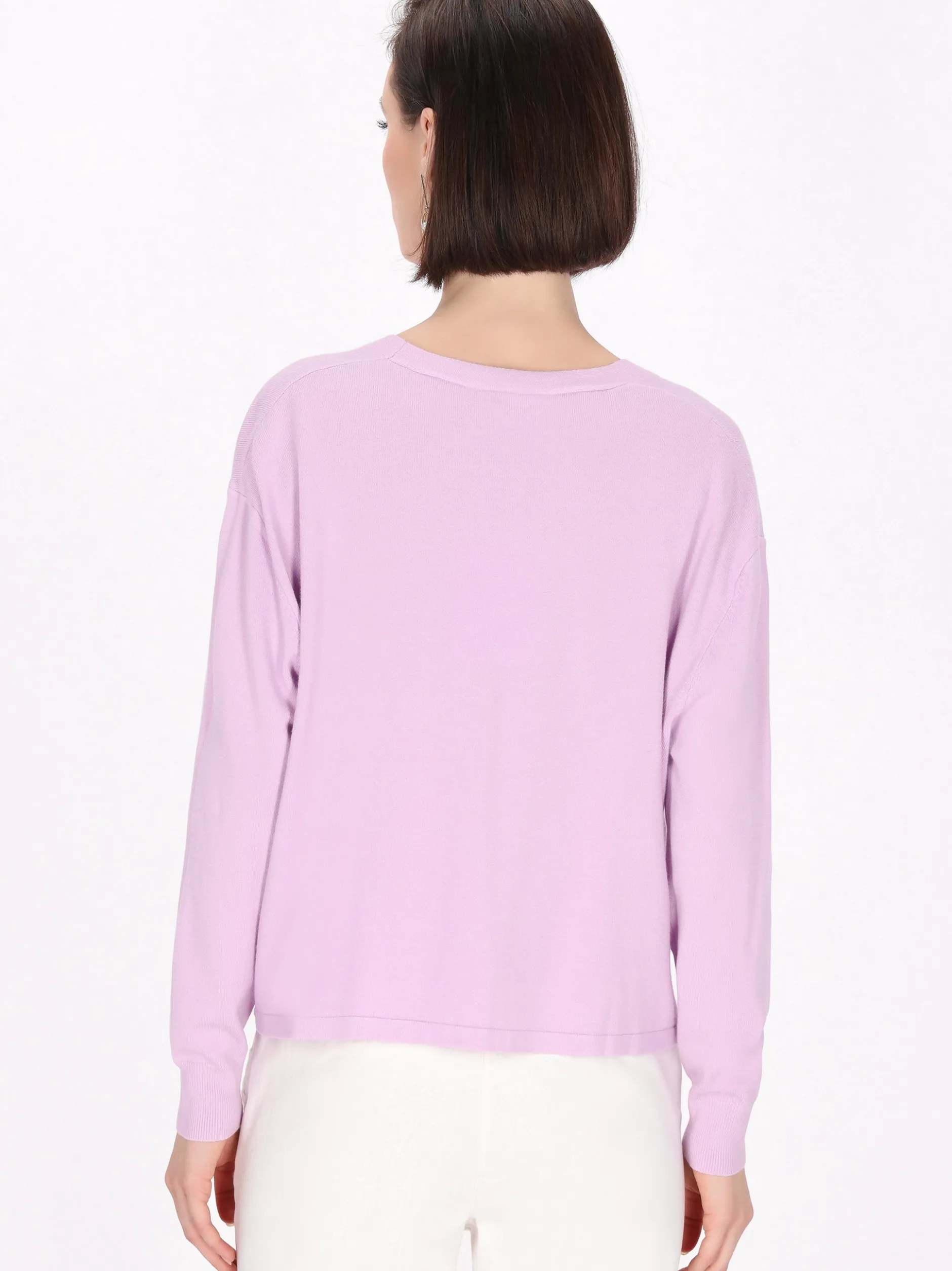 Usha Damen Strickjacke in purple