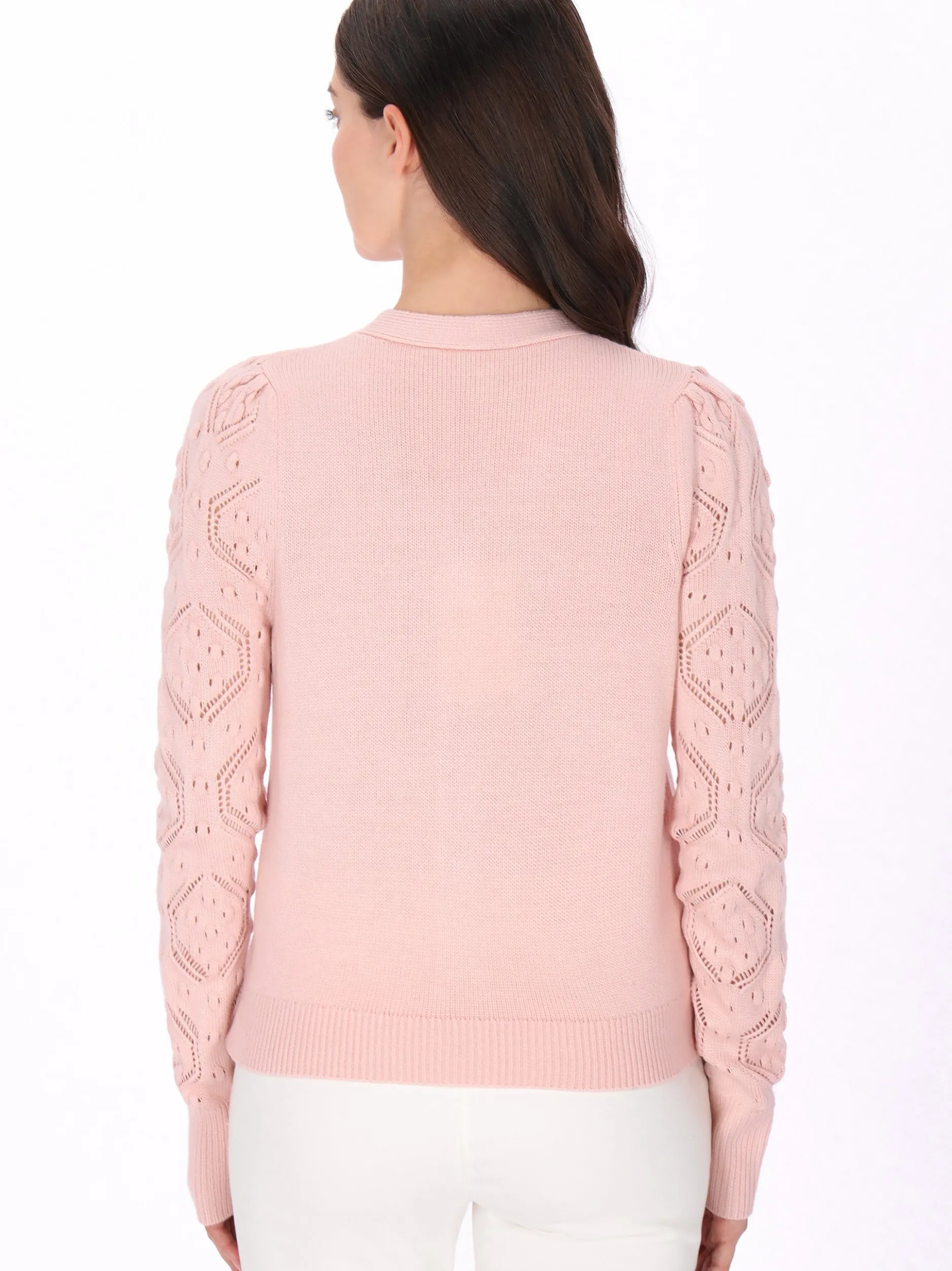Usha Damen Strickjacke in rosa