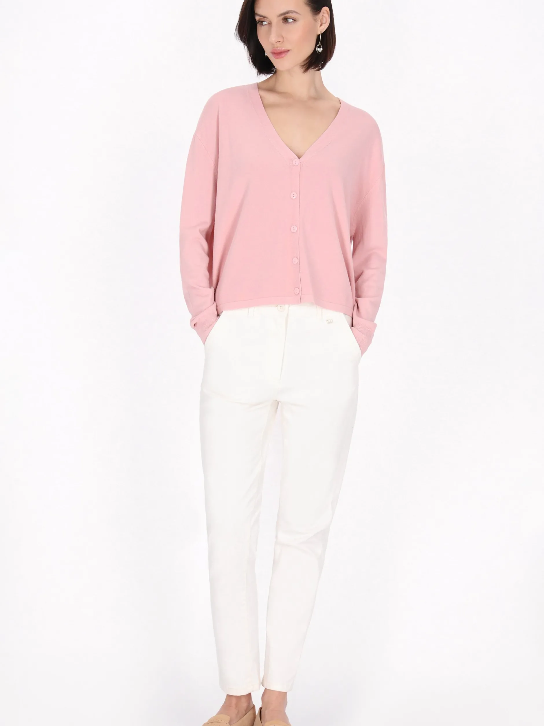 Usha Damen Strickjacke in rosa