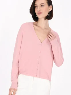 Usha Damen Strickjacke in rosa