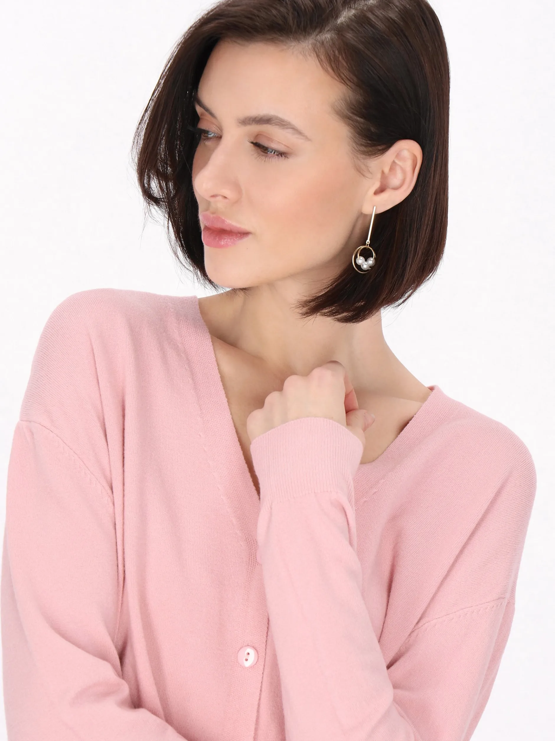 Usha Damen Strickjacke in rosa